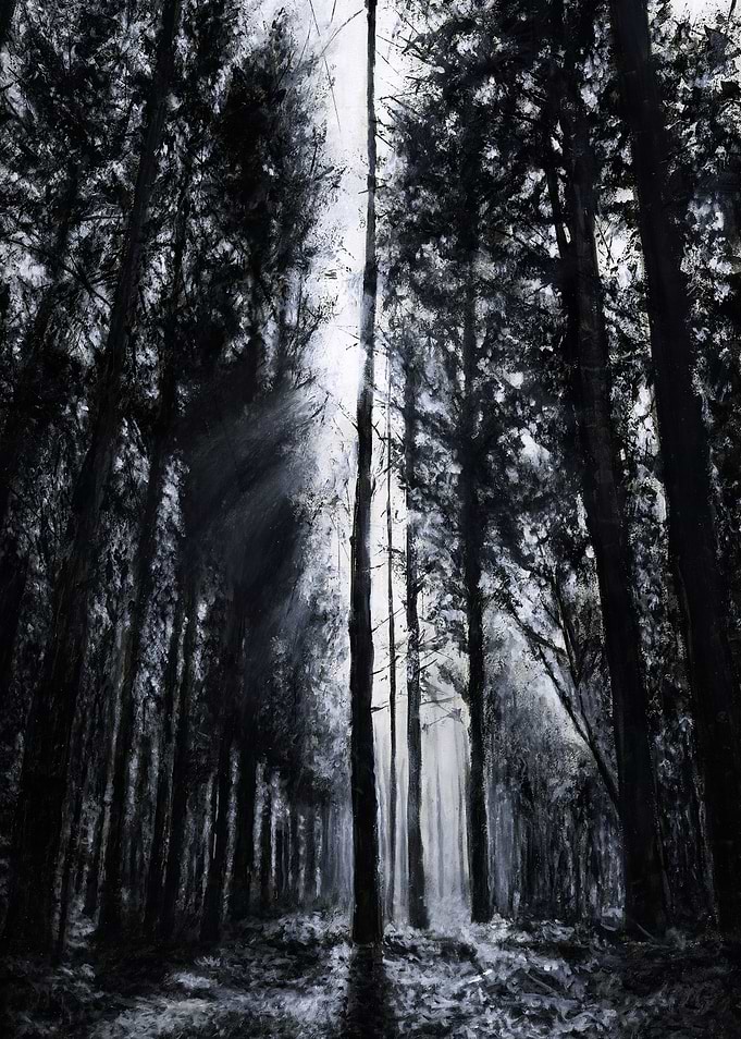 In the Woods V | Acrylic on Wood Original available o ...