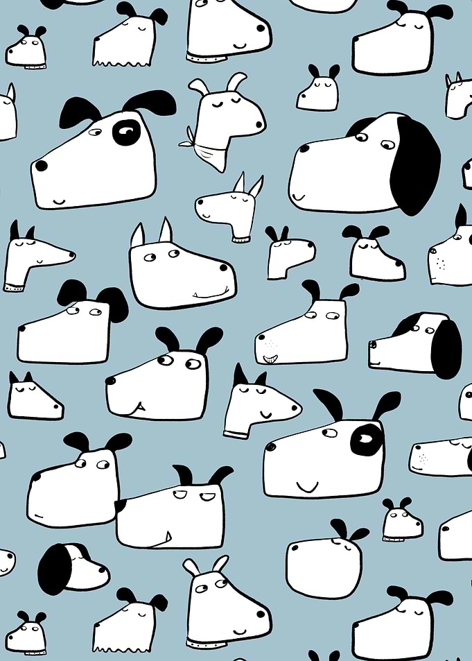 Lots of Dogs Cartoon Pets