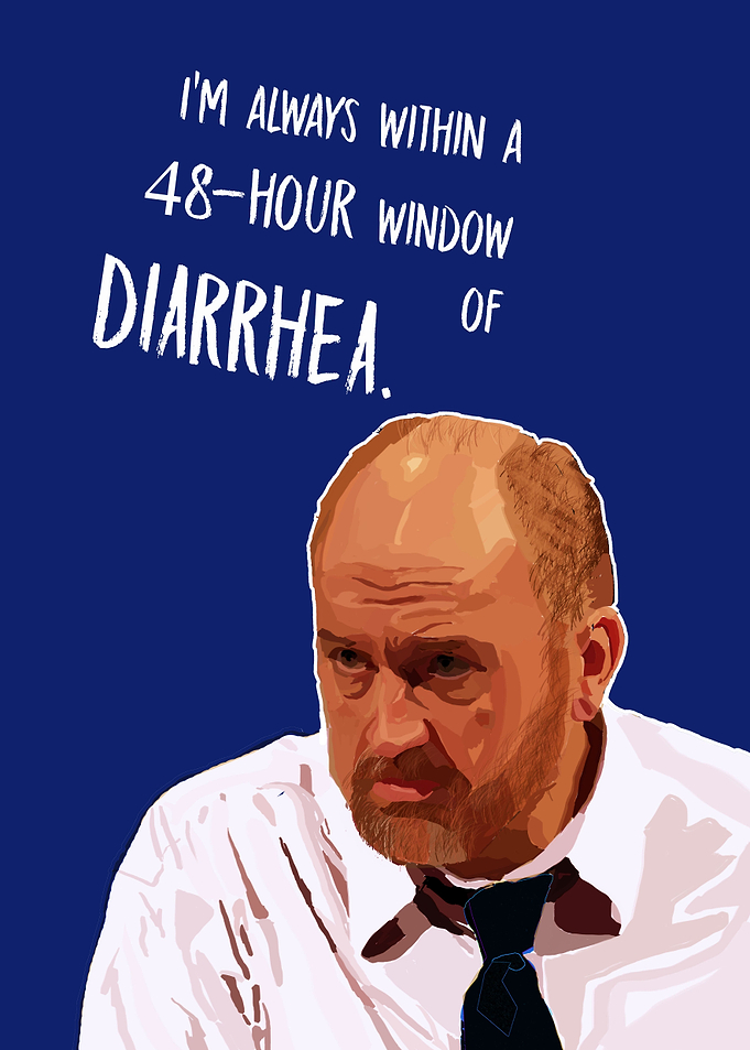 A digital portrait of the famous stand-up comedian Loui ...