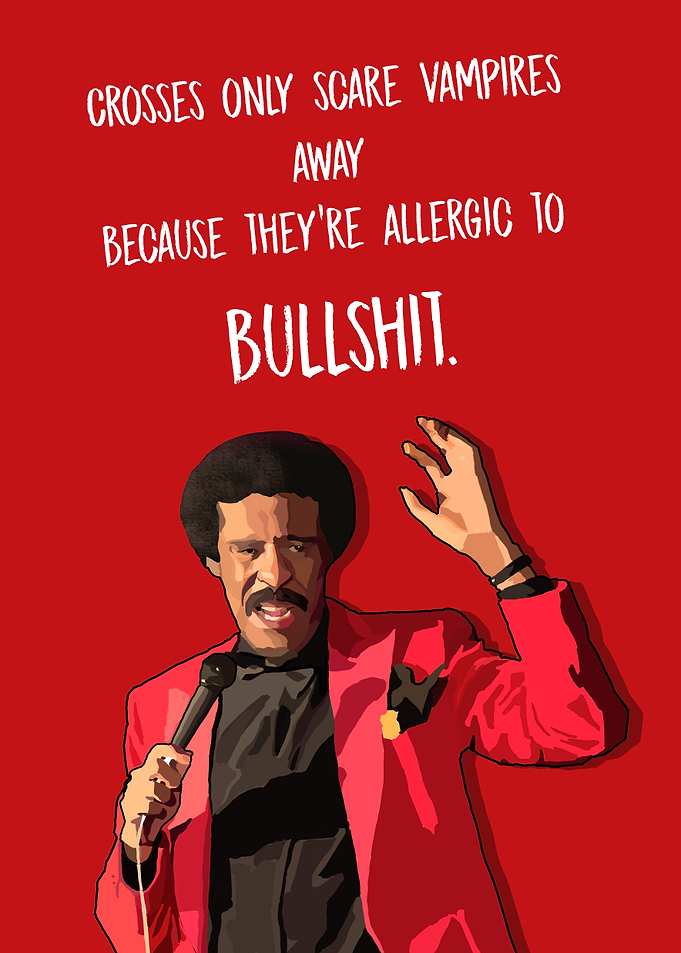 A digital illustration of Richard Pryor, one of the mos ...