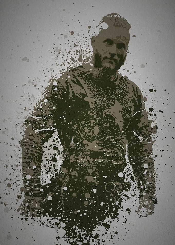 'Viking' Splatter effect artwork inspired by Ragnar Lot ...