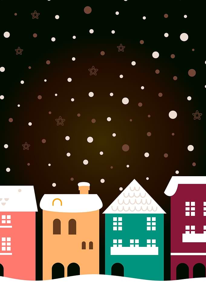 New village illustration in Shop : hand-drawn cute Art ...
