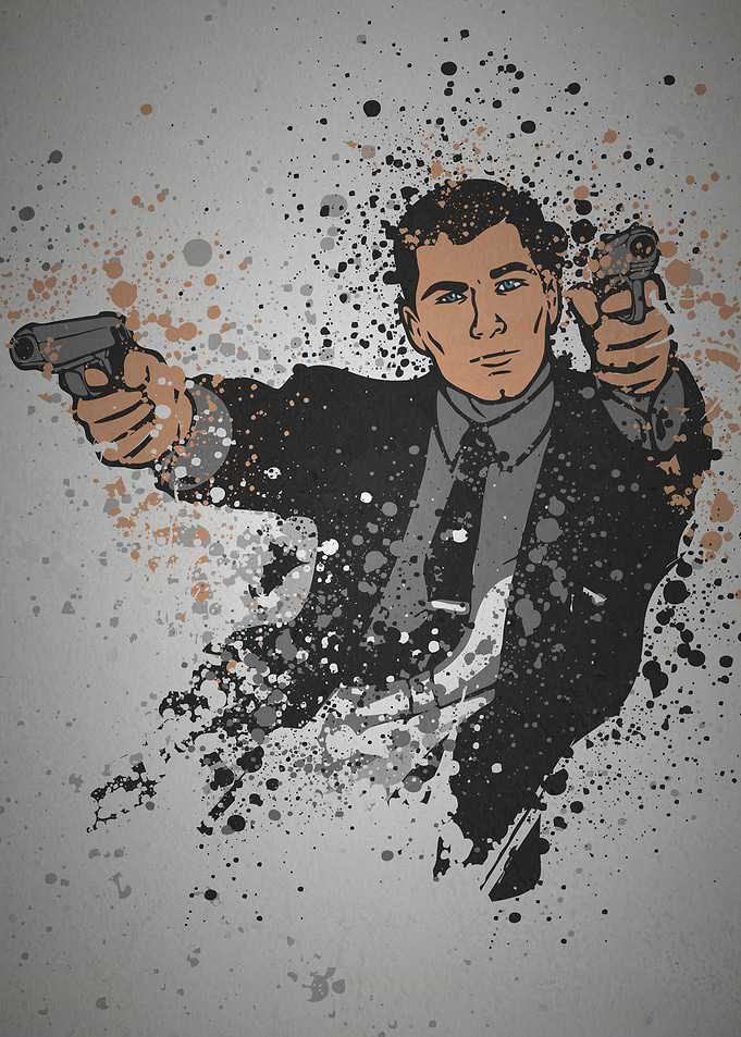 'Danger Zone' Splatter effect artwork inspired by the T ...