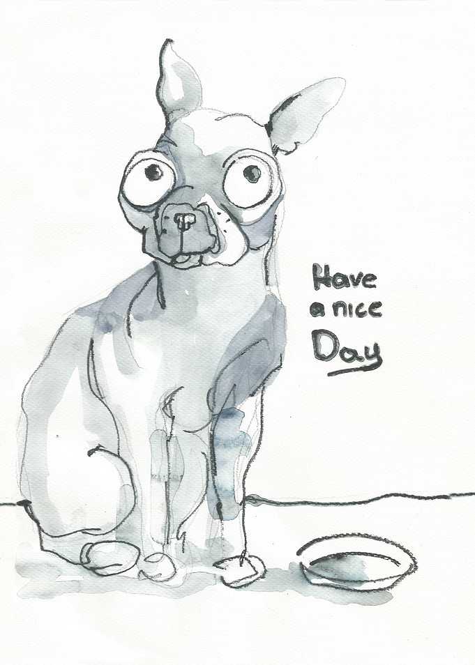 funny, fresh watercolor illustration