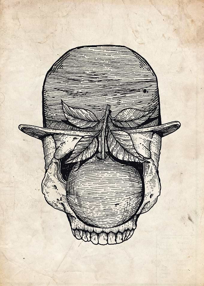 skull and the apple