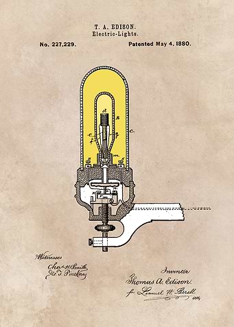 patent - Edison - Electric Lights - 1880