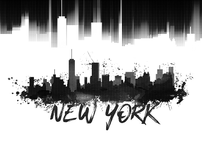 Graphic Art NYC Skyline