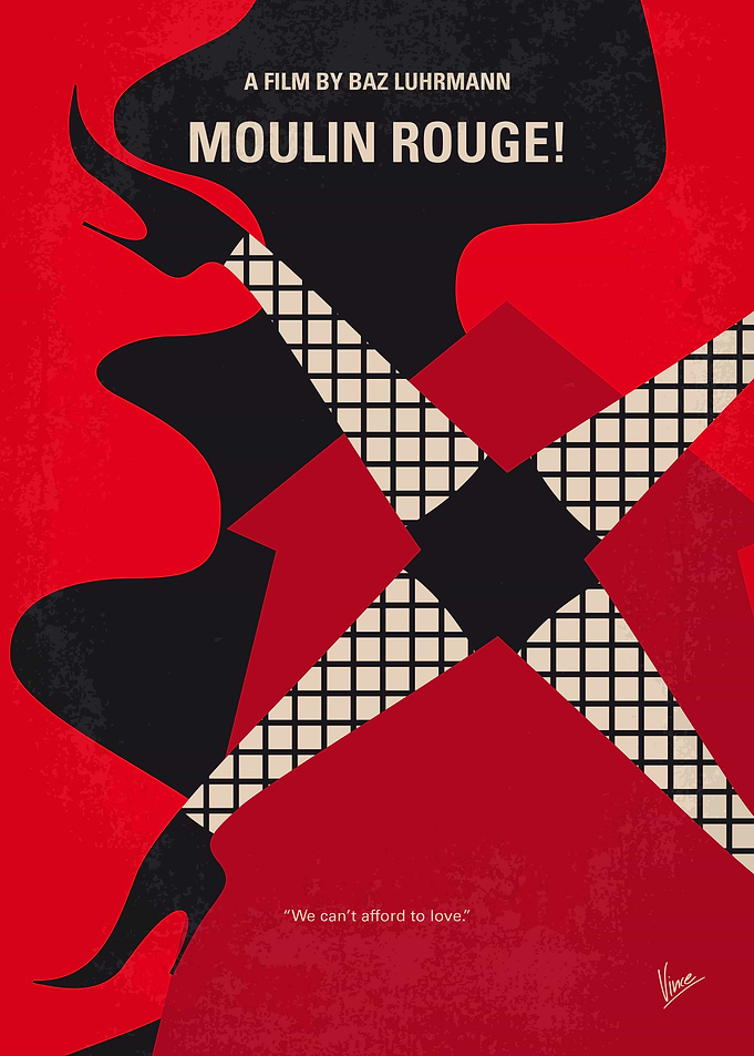 No713 My Moulin Rouge minimal movie poster A poet fall ...