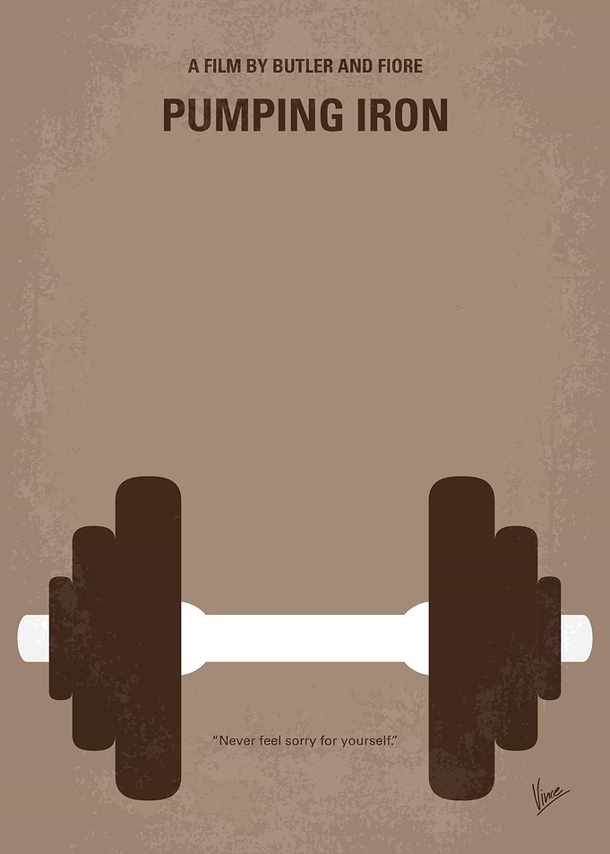 No707 My Pumping Iron minimal movie poster From Gold’s ...
