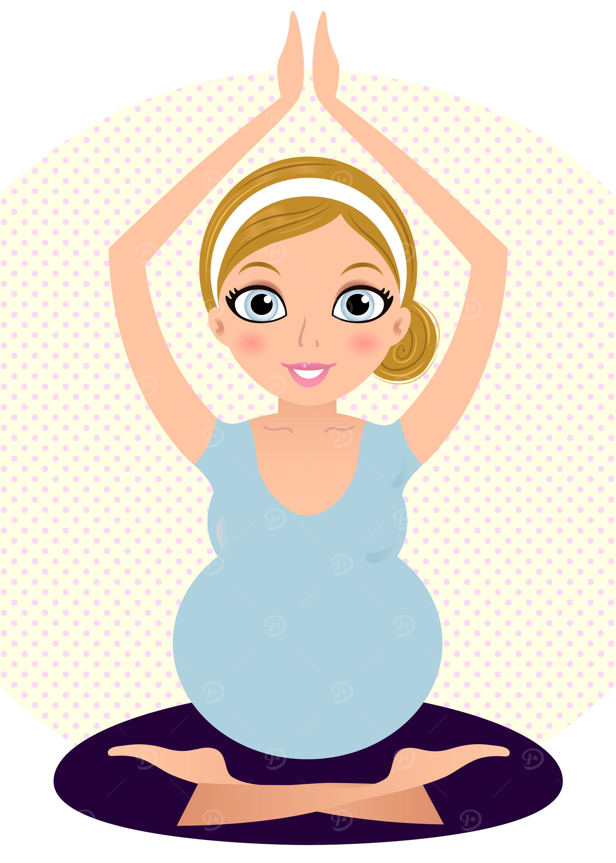 New art in shop! Pregnant yoga girl for Yoga business a ...