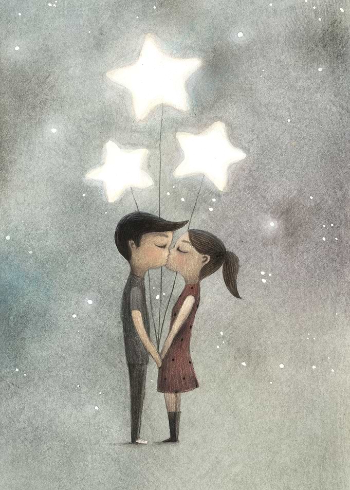 romantic kiss