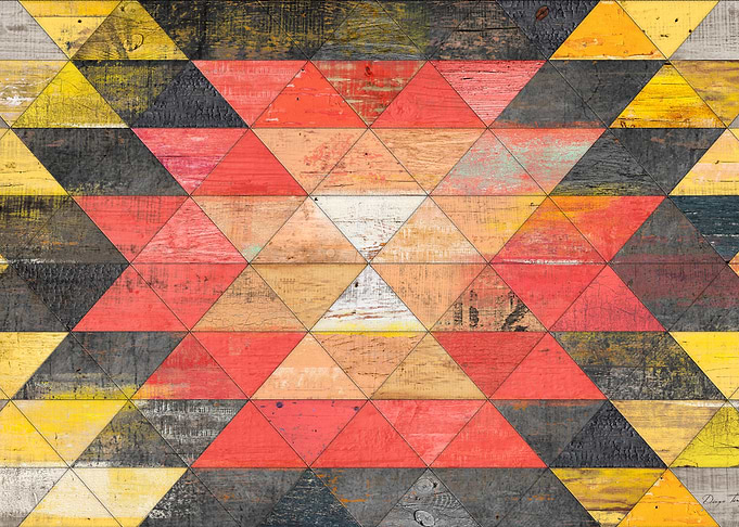 Reclaimed Triangle Pattern Love 4 triangles