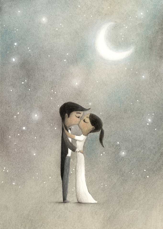 romantic kiss