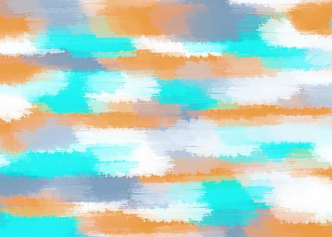 orange and blue painting abstract with white background ...