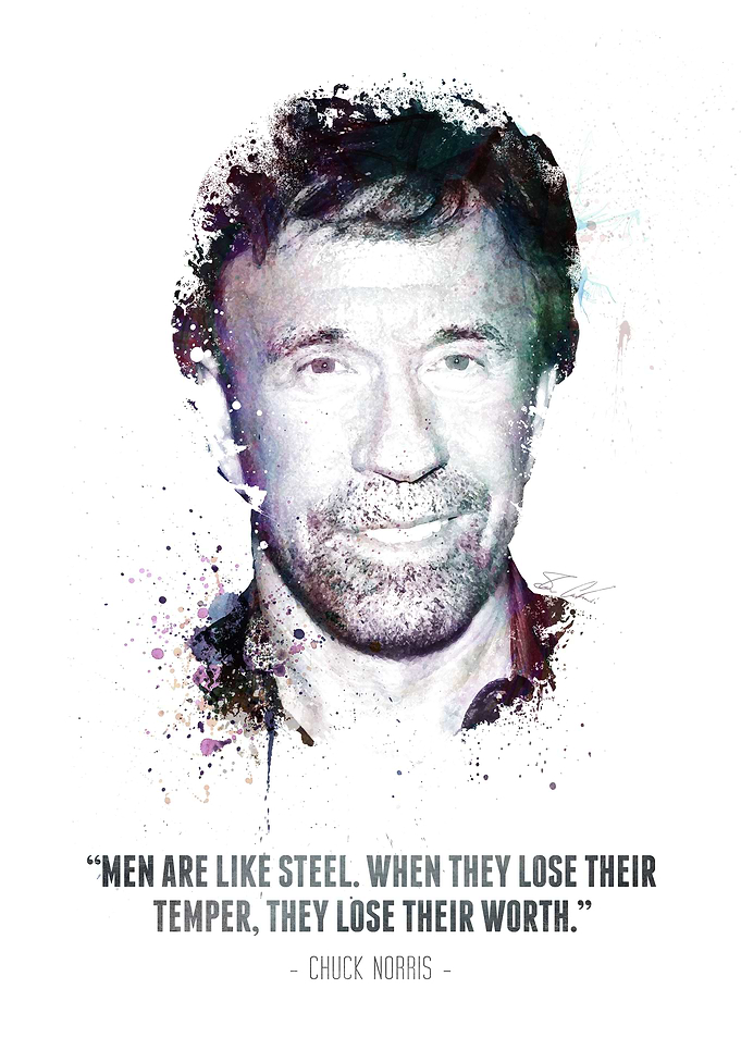 Legendary Chuck Norris and his quote.