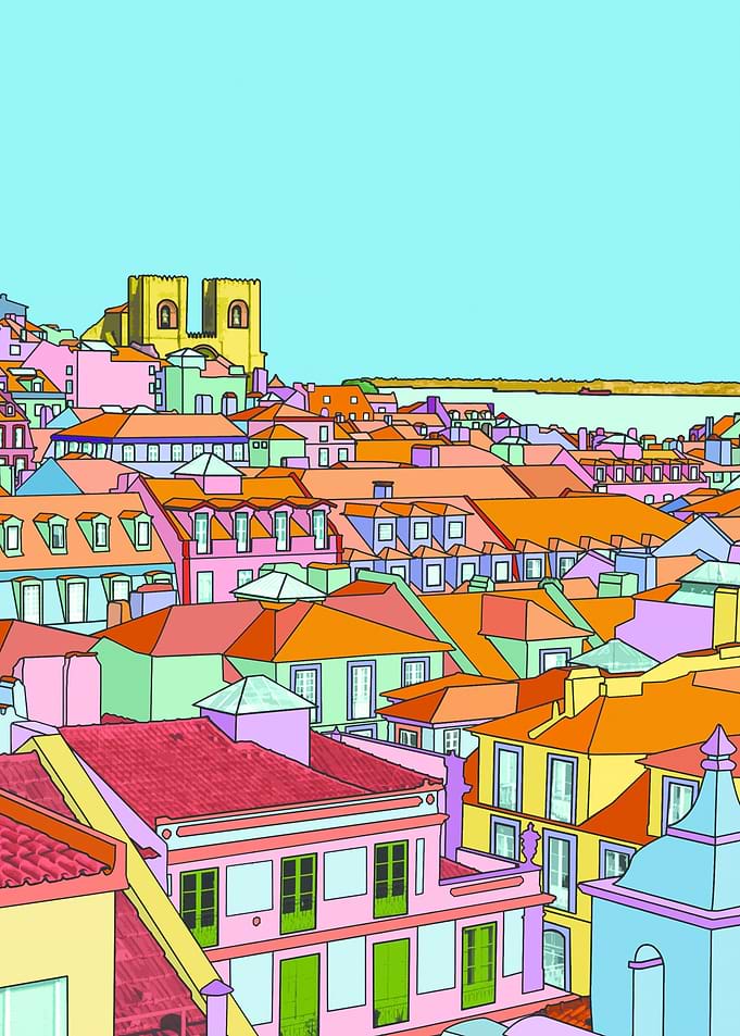 Lisbon, photography taken in baixa, Lisbon. A Pop art a ...
