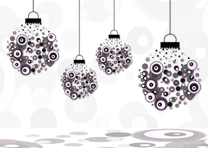 Modern Christmas balls