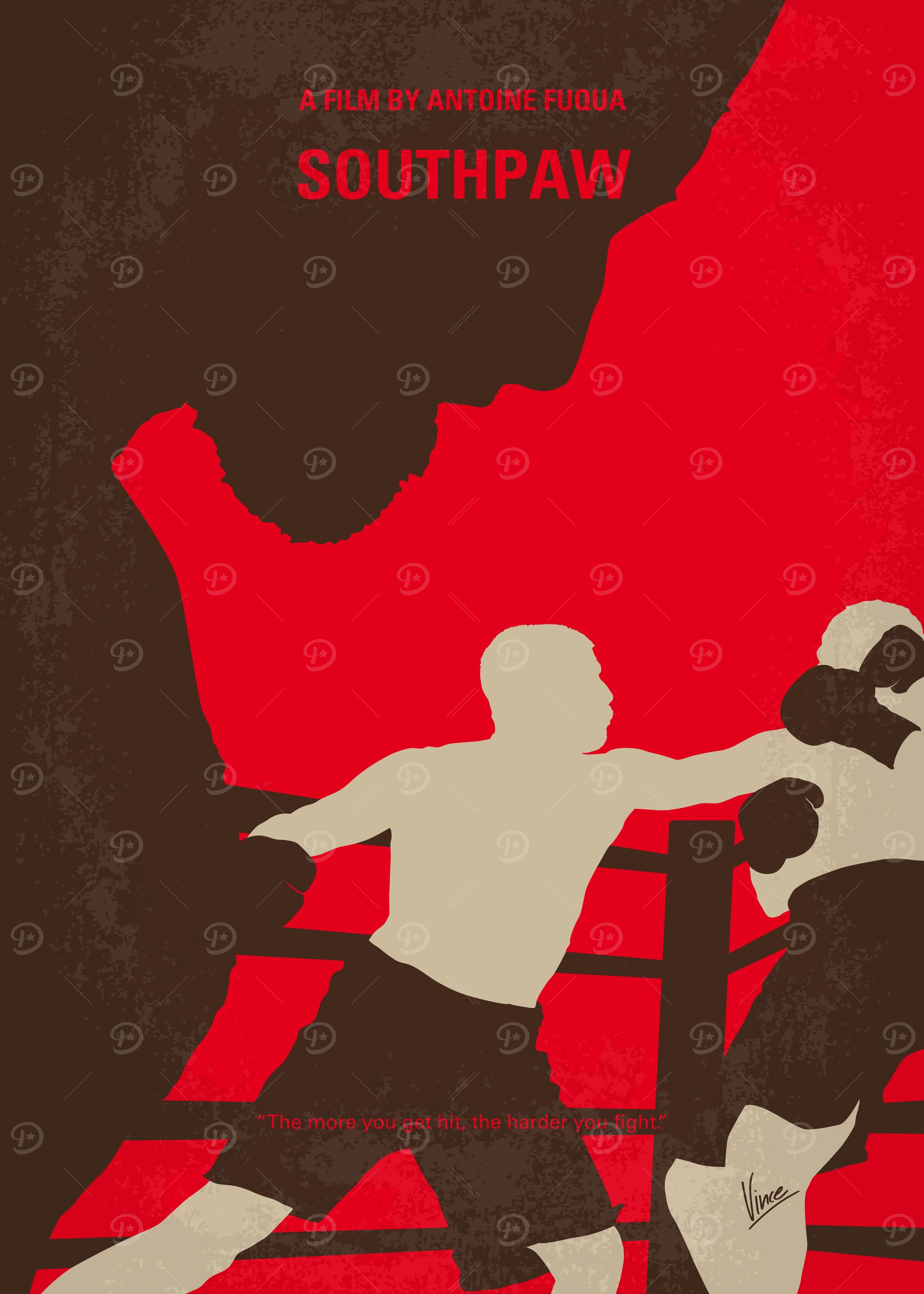 No723 My Southpaw minimal movie poster Boxer Billy Hop ...