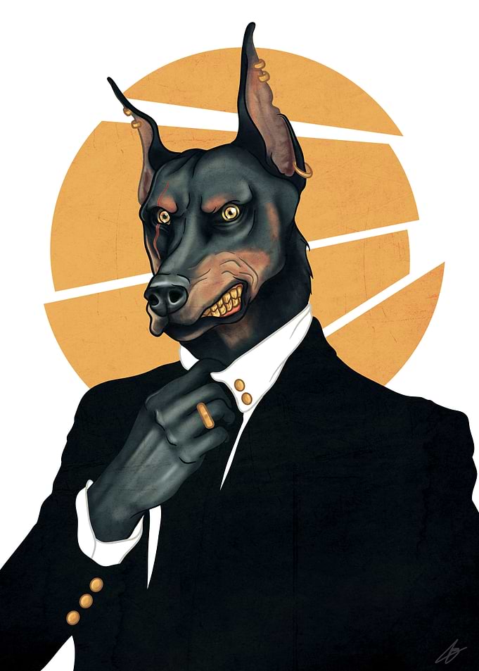 GOLD DOBERMANN