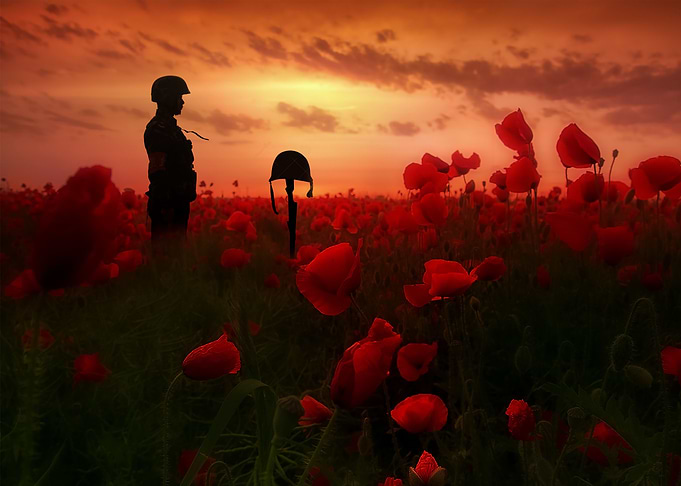 A Soldier mourning the loss of a friend
