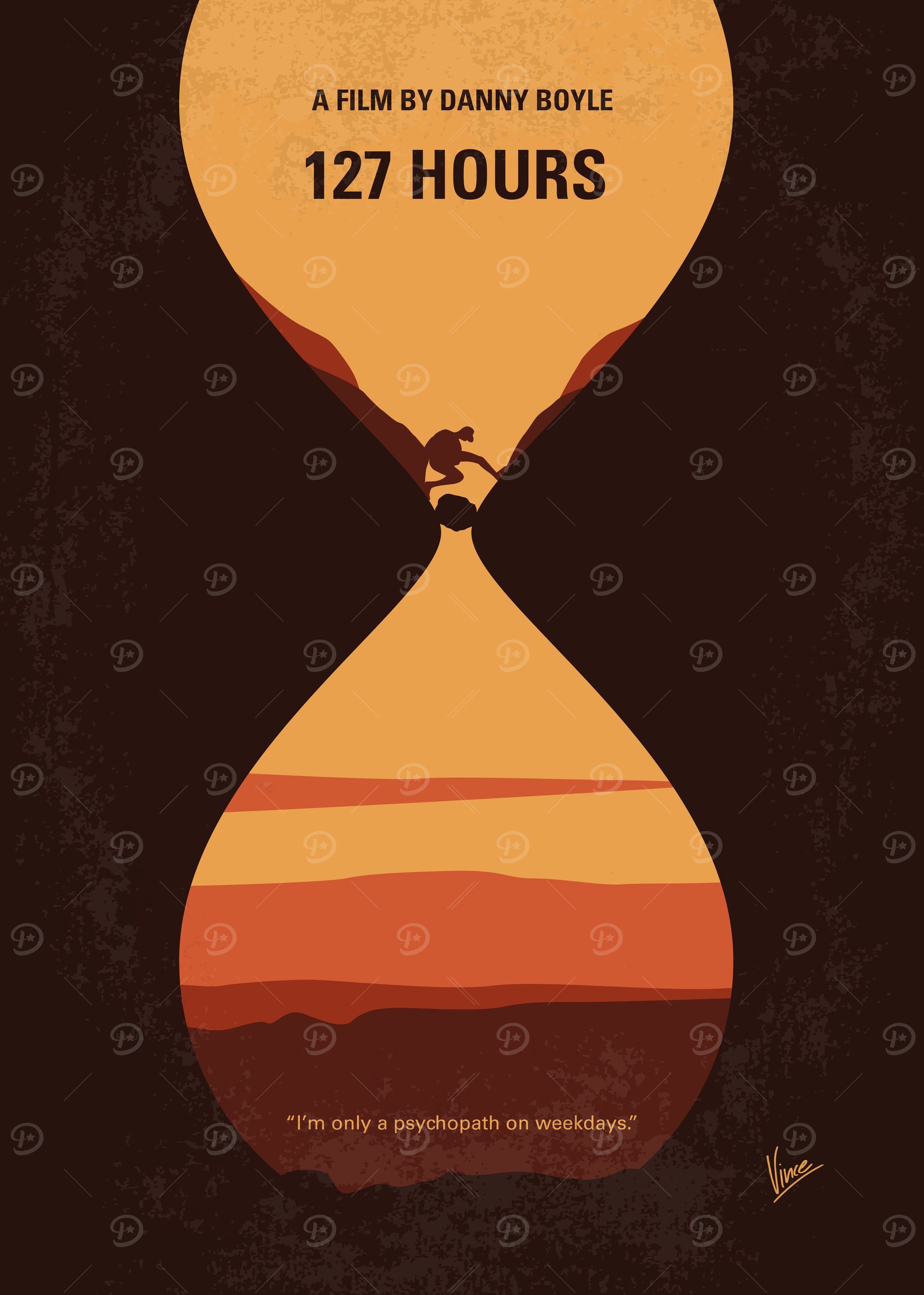 No719 My 127 Hours minimal movie poster An adventurous ...