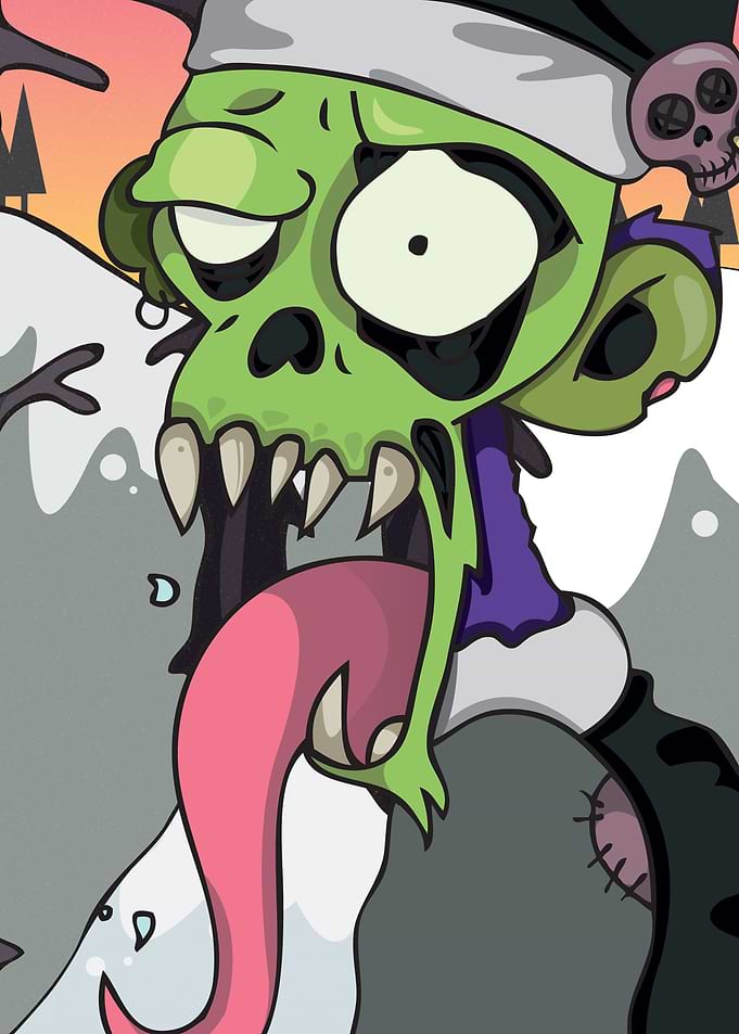 Christmas Zombie monkey