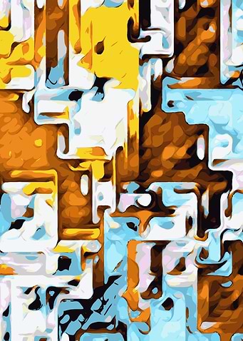brown yellow and blue drawing abstract background