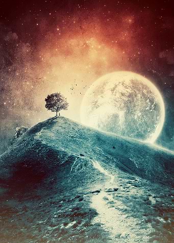Under the colorful moonlig