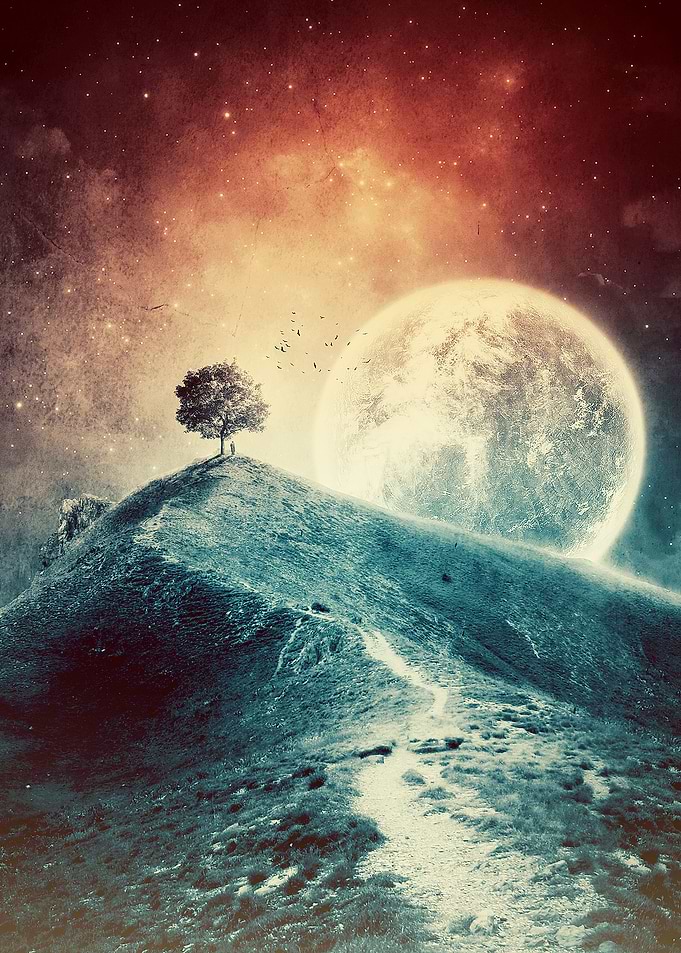Under the colorful moonlig