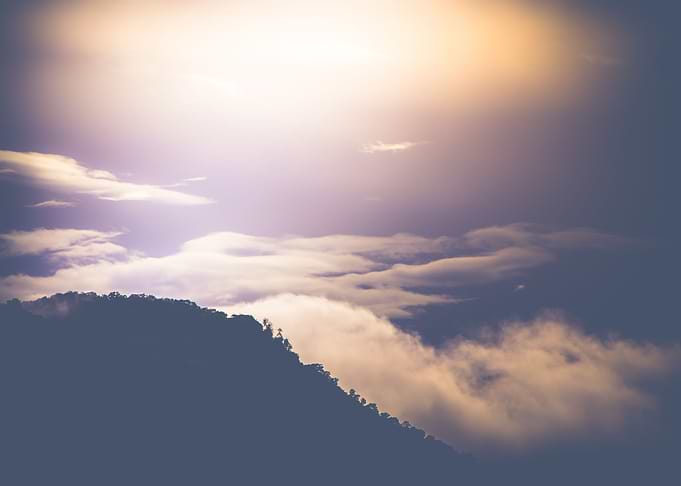 over mountain