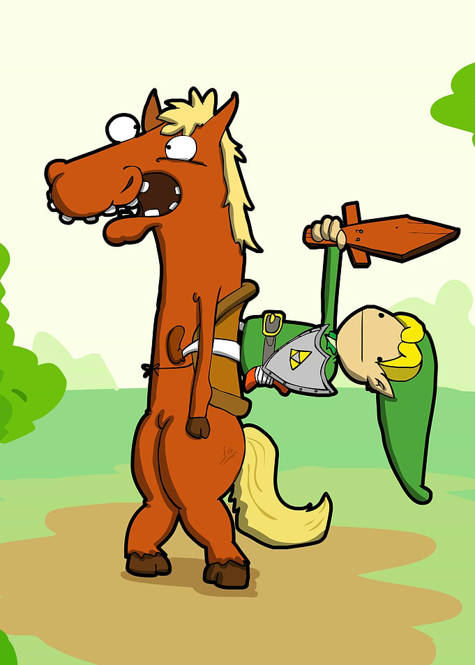 The Green Hero on his Special Horse.