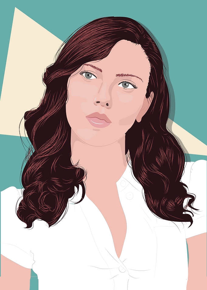 My vector portrait of Scarlett Johansson
