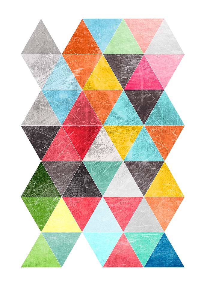 Abstract art with triangles
