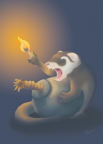 A ferret pushed to the edge.