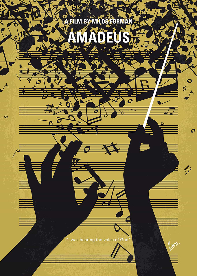 No725 My Amadeus minimal movie poster The incredible s ...