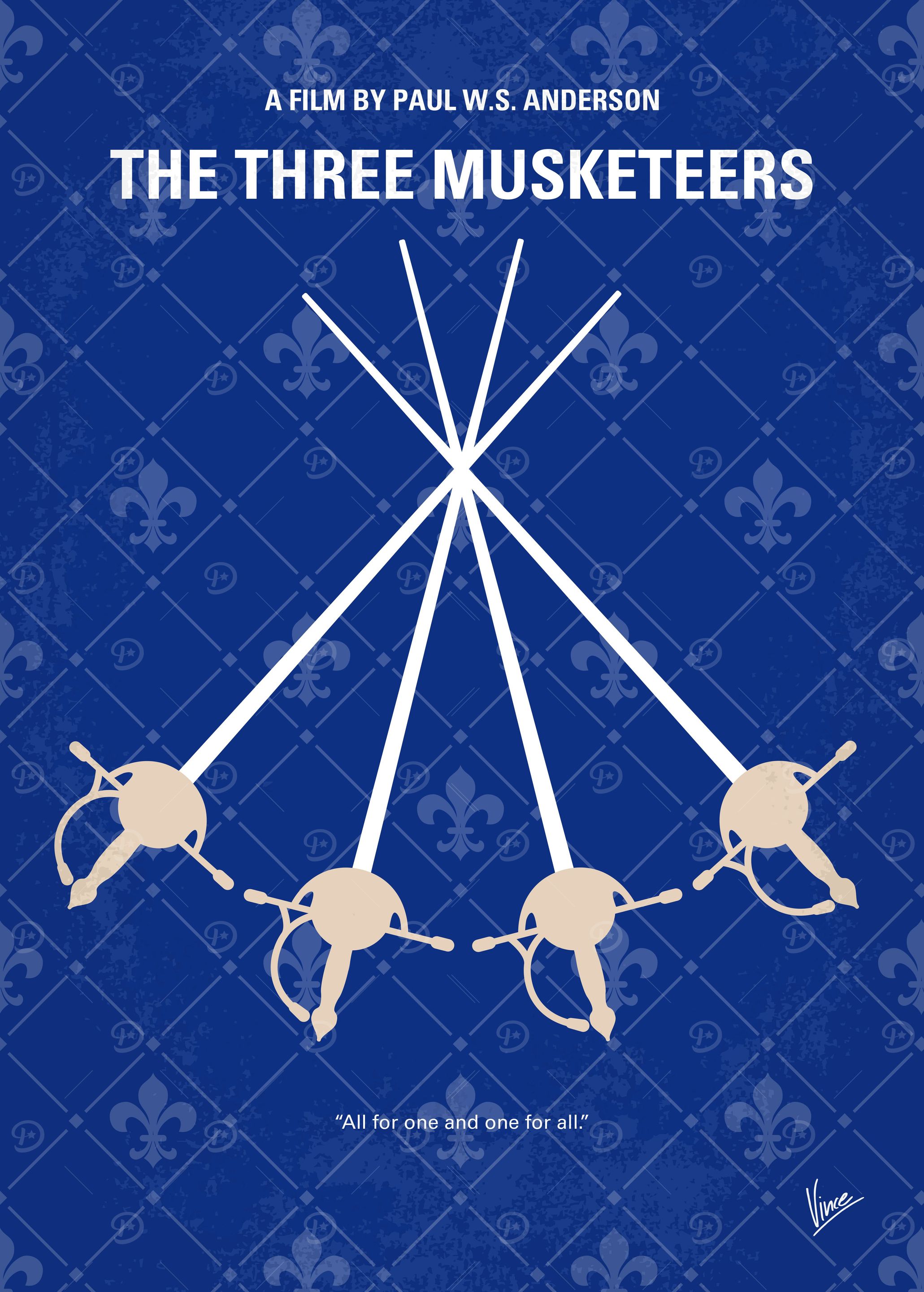 No724 My The Three Musketeers minimal movie poster The ...