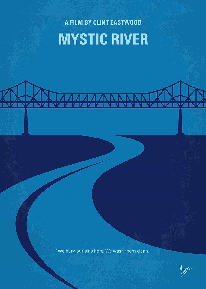 No729 My Mystic River minimal movie poster With a chil ...