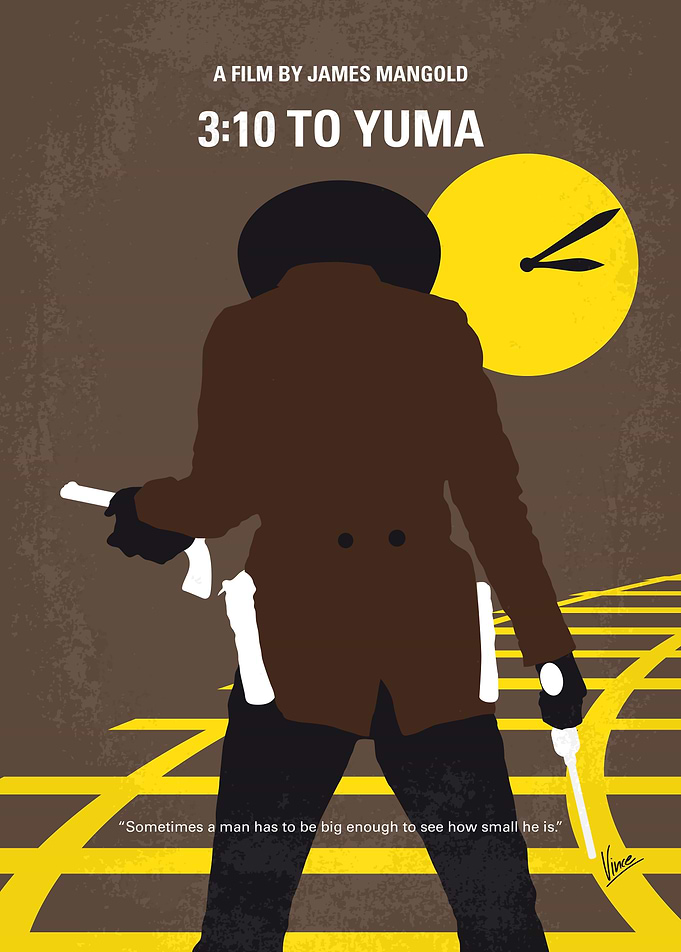 No726 My 310 to Yuma minimal movie poster A small-time ...