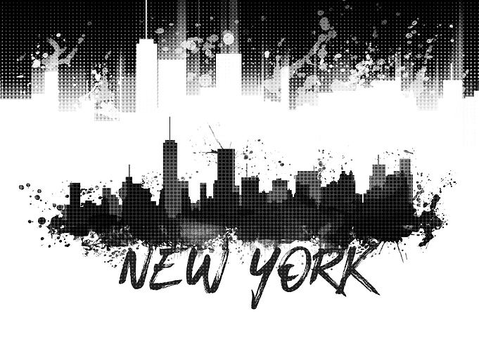 Graphic Art NYC Skyline
