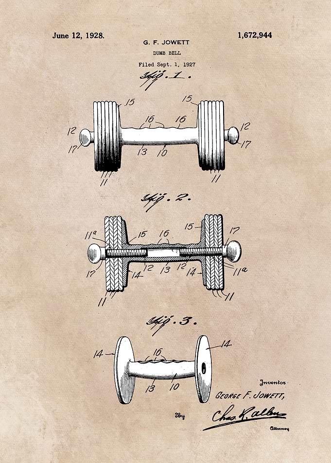 patent art Jowett Dumb Bell 1927