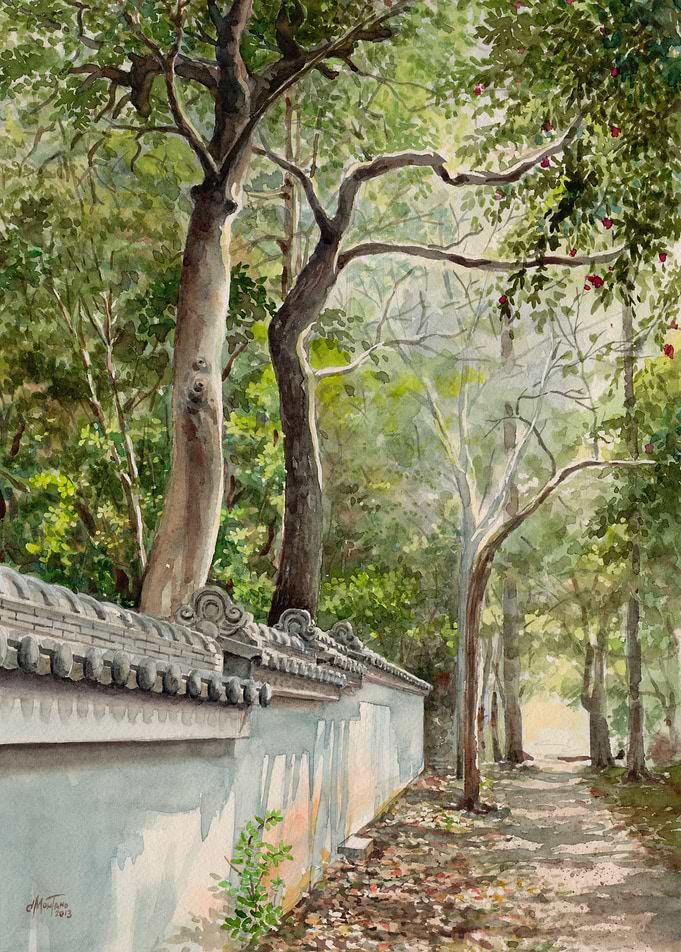 'The Path' watercolor on paper