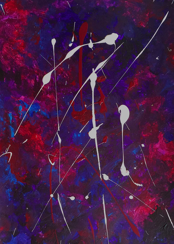a more simple splatter painting