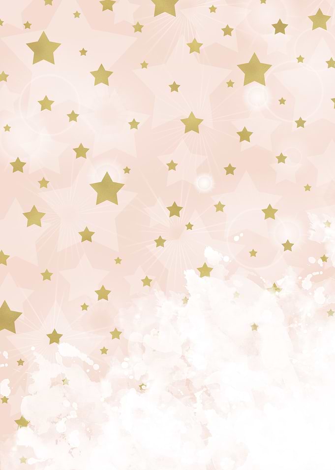 Gold stars on pink