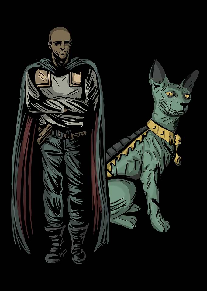 the will and lying cat. from the comic 'saga'