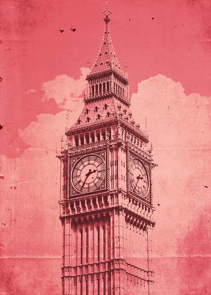 Poster design inspired by Big Ben in London