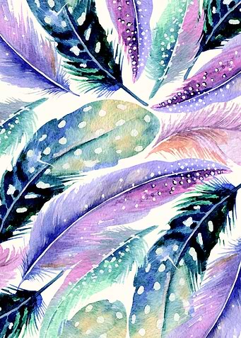 Wild Feathers Painted Pattern