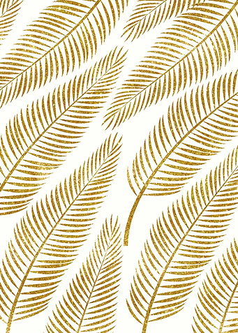 Golden Palm Leaves Pattern