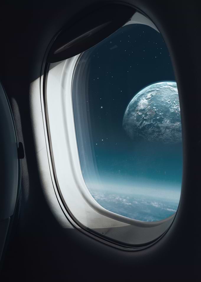 A surreal airplane ride with a great view.