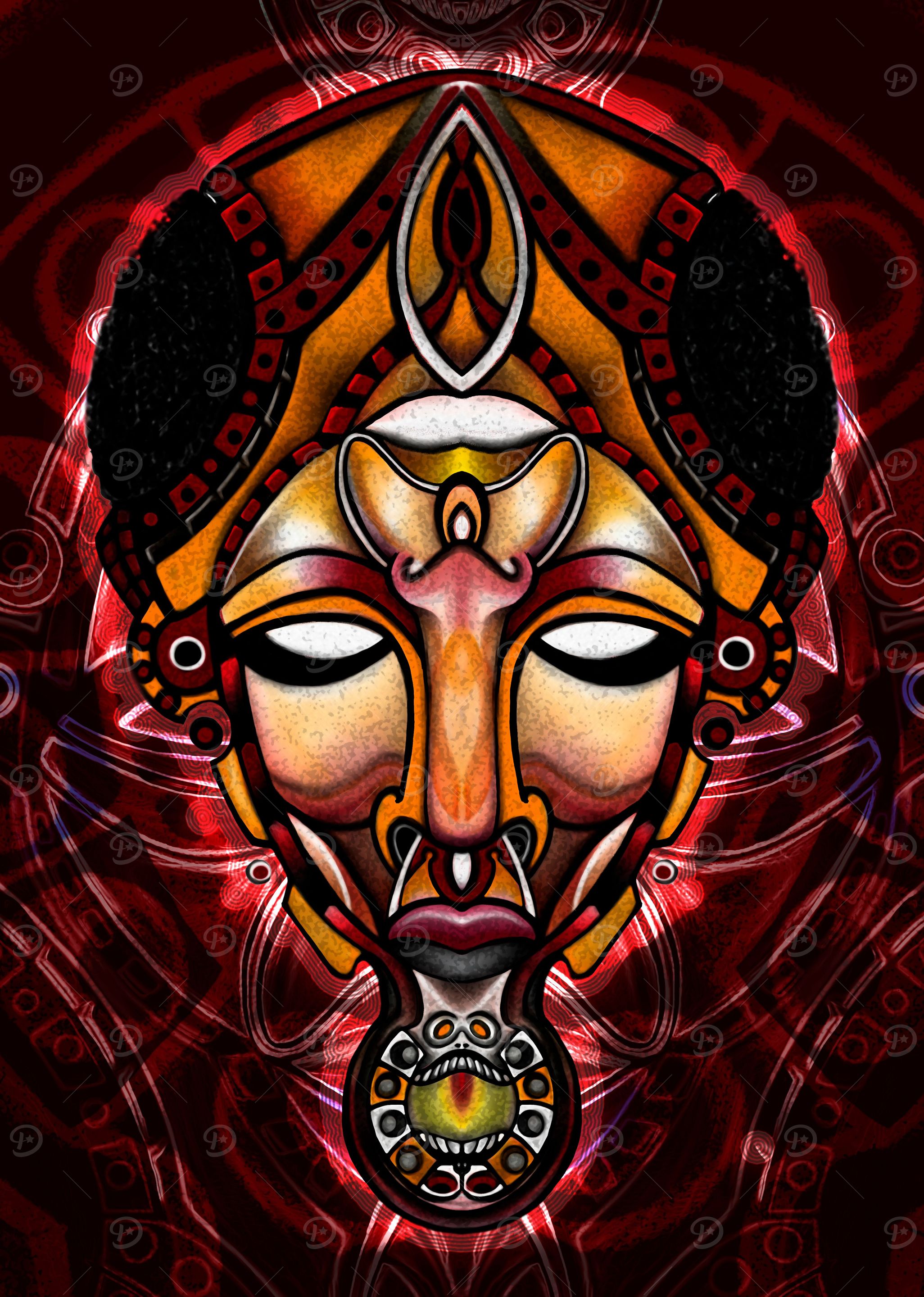 AFRO-DECO is a unique line of mask illustrations. Each ...