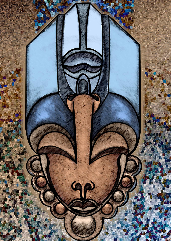 AFRO-DECO is a unique line of mask illustrations. Each ...